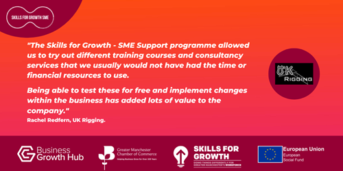 UK Rigging Skills for Growth - SME Support testimonial